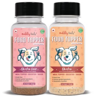 CuddlyTails Dog Food Topper – Chicken Liver with Pumpkin Seeds & Chicken with Roasted Peanuts – 100 gm Each (Combo)