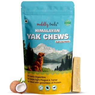 CuddlyTails Yak Chew - Coconut Flavor, Yak Cheese, All-Natural & Long-Lasting Chew for Dogs