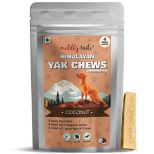 CuddlyTails Yak Chew - Coconut Flavor, Yak Cheese, All-Natural & Long-Lasting Chew for Dogs
