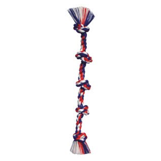 CuddlyTails Rope Toy - 5 Knots | Durable and Washable Cotton Rope | Multicolor