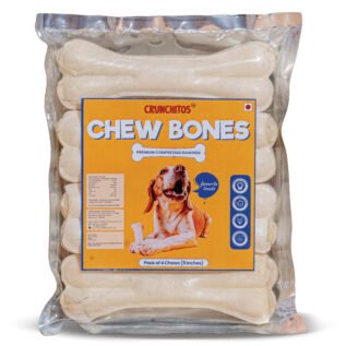Crunchitos Rawhide Bones for Dogs 5 Inch (4 Pcs)